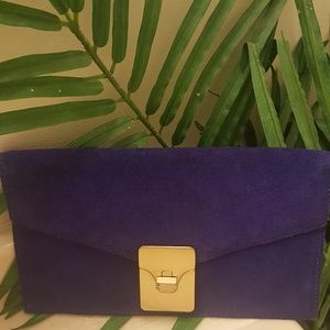 New Purple Suede Clutch